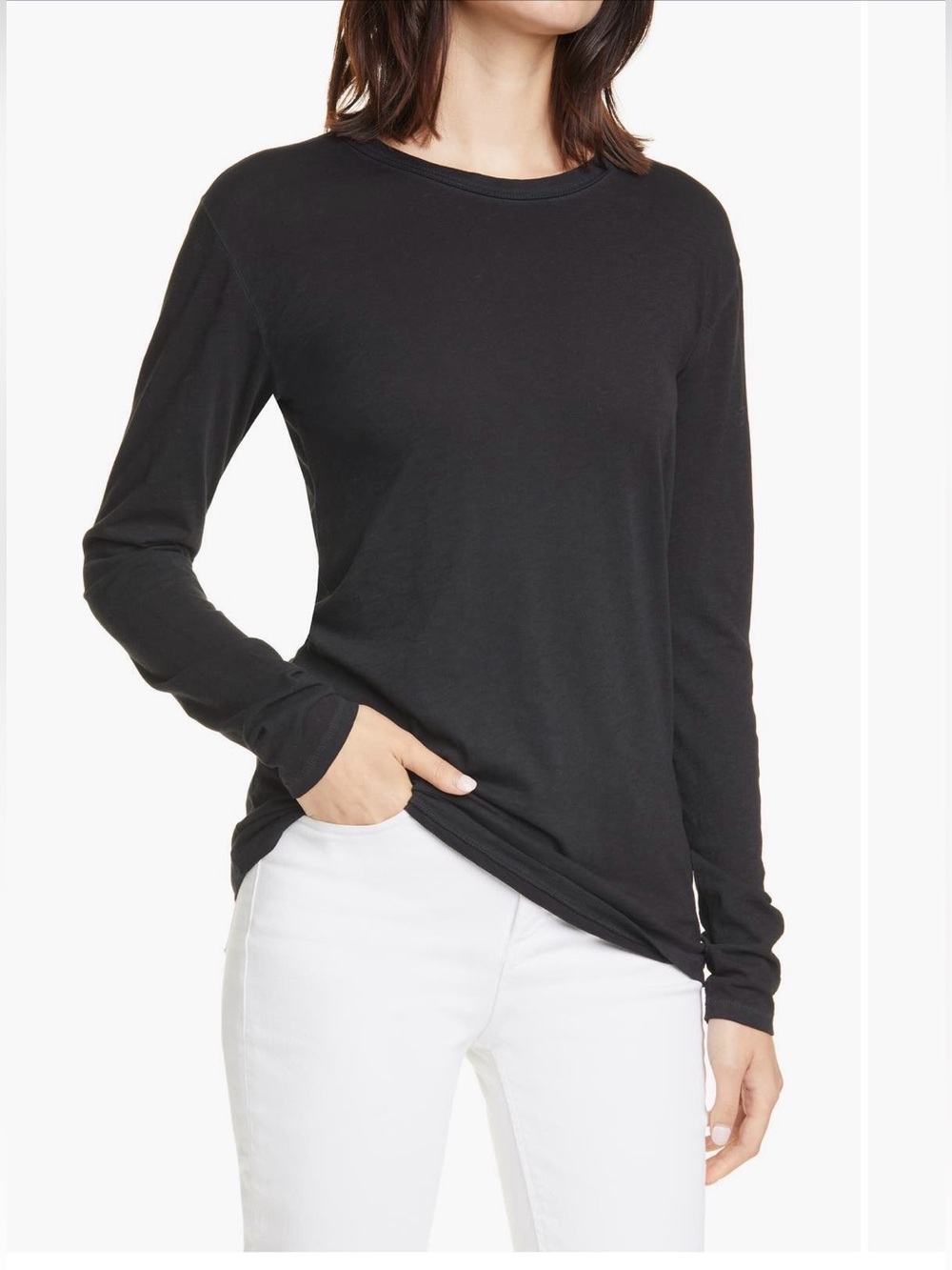 NWT. Rag & Bone. Black classic Long Sleeve Tee. Size XS. - Picture 2 of 14